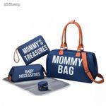 Mommy Bag kismama táska szett - kék fotó