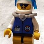 Lego figura Coast Guard City Center - Light Gray Scuba Tank, Sunglasses Item No: res012a fotó