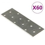 60 db horganyzott acél perforált lemez 2 mm 120x40 mm fotó