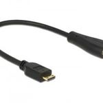 DeLock Cable High Speed HDMI with Ethernet - mini C male A female 65650 Kiegészítő, Kellék Kábel fotó