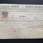 1922 Szántó Ármin Paprika kikészítő Szeged fejléces számla édesnemes édesneme p. tárgy. fotó