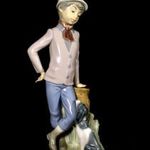 LLADRO NAO .. LEGÉNY KUTYÁVAL , GYŰJTŐI PORCELÁN SZOBOR X fotó