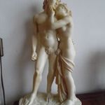 Alabástrom, antik "Pszihé és Ámor "Canova"után, szobor, nagyméretű, 39 cm dekoratív akt szobor fotó