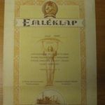 Oklevél(181) Emléklap "szocializmus építése" 1955 április 4. - Szabadság szoborral fotó