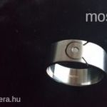 Ezüst színű nemesacél gyűrű ékszer acél NAGY MÉRET Belső 21 mm EGYBETARTÓZÁS fotó