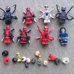 8db Marvel Super Heroes Szuperhős figura Deadpool Venom Carnage Mrs Lee + Lego talp fotó