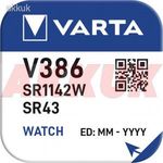 Varta 386/301/SR43 Silver Oxide óra elem 1db/csomag - Kiárusítás! fotó