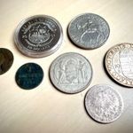 Magyar, Külföldi ezüst, fémpénz csomag, gyűjtemény, Horthy 5 pengő, florin, forint fotó