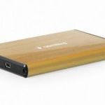 Gembird EE2-U3S-3-GL USB3.0 2, 5" Enclosure Aluminium Gold EE2-U3S-3-GL Kiegészítő, Kellék Mobilrack fotó