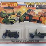 Matchbox Superfast. TP-11 Military Jeep and Motor Cycle. fotó