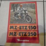 MZ-ETZ 150, 250 PROSPEKTUS! POSZTERREL! fotó