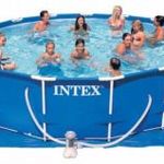 Intex vízforgatós medence 457x122cm Komplett szett. Metal Frame fotó