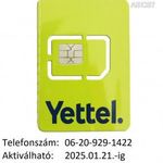 ÚJ!!! Yettel-es (Telenor-os, Pannon-os) normál-micro SIM kártya Könnyű hívószámmal !!! fotó