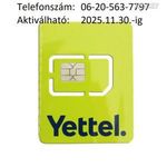 ÚJ!!! Yettel-es (Telenor-os, Pannon-os) normál-micro SIM kártya Könnyű hívószámmal !!! fotó