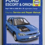 Ford Escort és Orion dízel javítási könyv (1990-2000) Haynes fotó