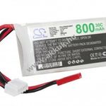 Helyettesítő modell / RC Akku LiPo 11.1V 800mAh, csatlakozó: mini JST, JST-XH 2.54 AWG24 fotó