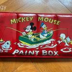 Walt Disney Mickey Mouse Paint Box - Fémdobozos régi vízfesték fotó