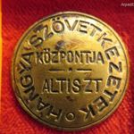 HANGYA SZÖVETKEZET ALTISZTI JELVÉNY 1898-1948 átm: 36mm kiv_, tűző nélkül fotó