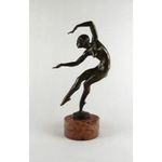 1T055 Kerényi Jenő : Josephine Baker art deco táncosnő bronz szobor 33 cm fotó