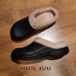 új fekete szőrmebélelt férfi kerti műanyag papucs crocs jellegű klumpa 41/42 fotó