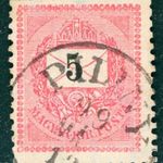 1889 feketeszámú krajcáros PILINY bélyegzés Nógrád Gudlin E3.18 / 100p (d60) fotó