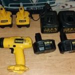 DeWalt DW953 hibás akkus fúrógép+DE9116 működő töltők egyben olcsón fotó