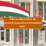 1920+ magyar bélyegek 3 db cserefüzetben, komplett sorok, tete-beche, postatiszta, pecsételt | VIDEÓ fotó