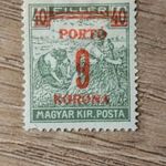 1921/1925 -es Kisegítő portó 9k-40 filléres falcos bélyeg fotó