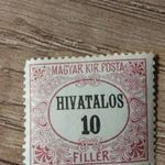 1921/1924-es hivatalos 6 db 10 filléres falcos bélyeg fotó