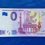 NÉMETORSZÁG 0 EURO 2023 BERLIN BRANDENBURGI KAPU TV TORONY MEDVE! RITKA EMLÉK PAPÍRPÉNZ! fotó