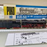 A434 H0 1: 87 Piko BR 52 vasútmodell gőzmozdony dobozában, leírásokkal fotó