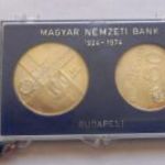 50 ÉVES A MAGYAR NEMZETI BANK EZÜST 50 ÉS 100 FORINT 1974 fotó