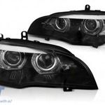 Xenon fényszóró Angel Eyes 3D LED DRL alkalmas BMW X5 E70 (2007-2013) fekete fotó