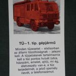 Kártyanaptár, CSEPEL TÜ-1 tip tűzoltó gépjármű, teherautó, 1981 , Zs, fotó