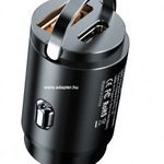 CARU2_100W 1xUSB + 1PD szivargyújtó adapter/gyorstöltő - 100W fotó