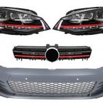 Első lökhárító alkalmas VW Golf VII Golf 7 2013-up GTI Lookhoz, 3D LED DLR RED fényszórókkal és h... fotó