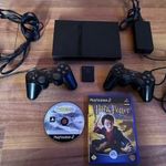 PS2 Slim konzol játékokkal fotó