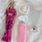 Horgolt barbie ruha szett-rózsaszín fotó