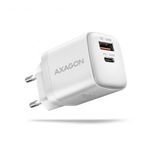 Axagon PD & QC USB-A, USB-C hálózati töltő 30W fehér (ACU-PQ30W) (ACU-PQ30W) fotó