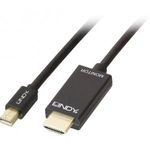 LINDY Mini DisplayPort / HDMI Átalakító kábel Mini DisplayPort dugó, HDMI-A dugó 2.00 m Fekete 36... fotó