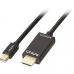 LINDY Kijelző csatlakozó / HDMI Csatlakozókábel [1x Mini DisplayPort dugó - 1x HDMI dugó] 2.00 m ... fotó