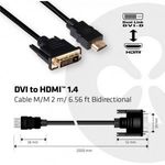 club3D DVI / HDMI Átalakító kábel DVI-D 24+1 pólusú Csatlakozódugó, HDMI-A dugó 2.00 m Fekete CAC... fotó