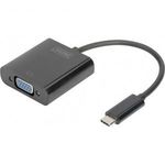 Digitus DA-70853 USB / VGA Átalakító [1x USB-C? dugó - 1x VGA alj] Fekete 15.00 cm fotó