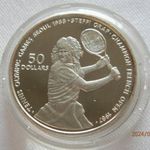 50 dollár, ezüst, Nyári Olimpia Játékok, Szöul 1988, Steffi Graf, French Open 1987 fotó