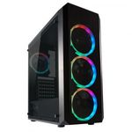 LC Power Gaming 703B QuadLuxx Window Black LC-703B-ON Alkatrész Ház fotó