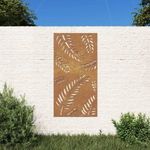 levélmintás corten acél kerti faldísz 105 x 55 cm fotó