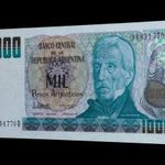 * UNC ! Argentína 1000 Pesos Hajtatlan !!! 1984 Gyönyörű bankjegy ! fotó