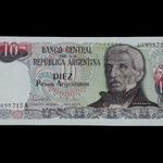 * UNC ! Argentína 10 Pesos Hajtatlan !!! 1983 Szép bankjegy ! fotó