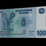 * Új ! UNC ! 100 Francs Kongó Gyönyörű, hajtatlan bankjegyek !! 2022 fotó