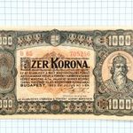 Ezer Korona 1923.Hajtatlan UNC bankjegy fotó